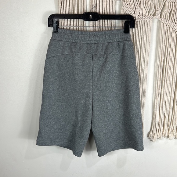 Mens Puma Small Cotton Athletic Shorts Gray pull on bmw Motorsport car logo - Picture 3 of 3